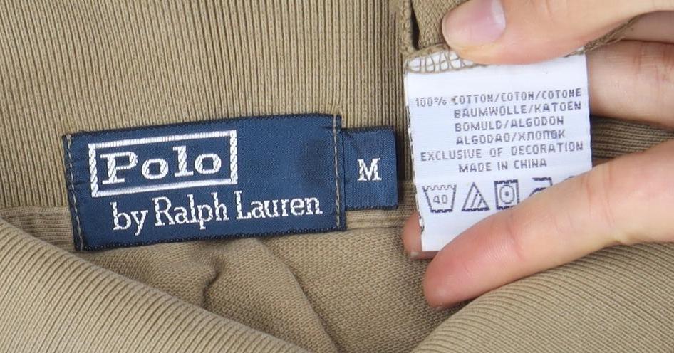 Ralph Lauren Men's Beige Polo Shirt M