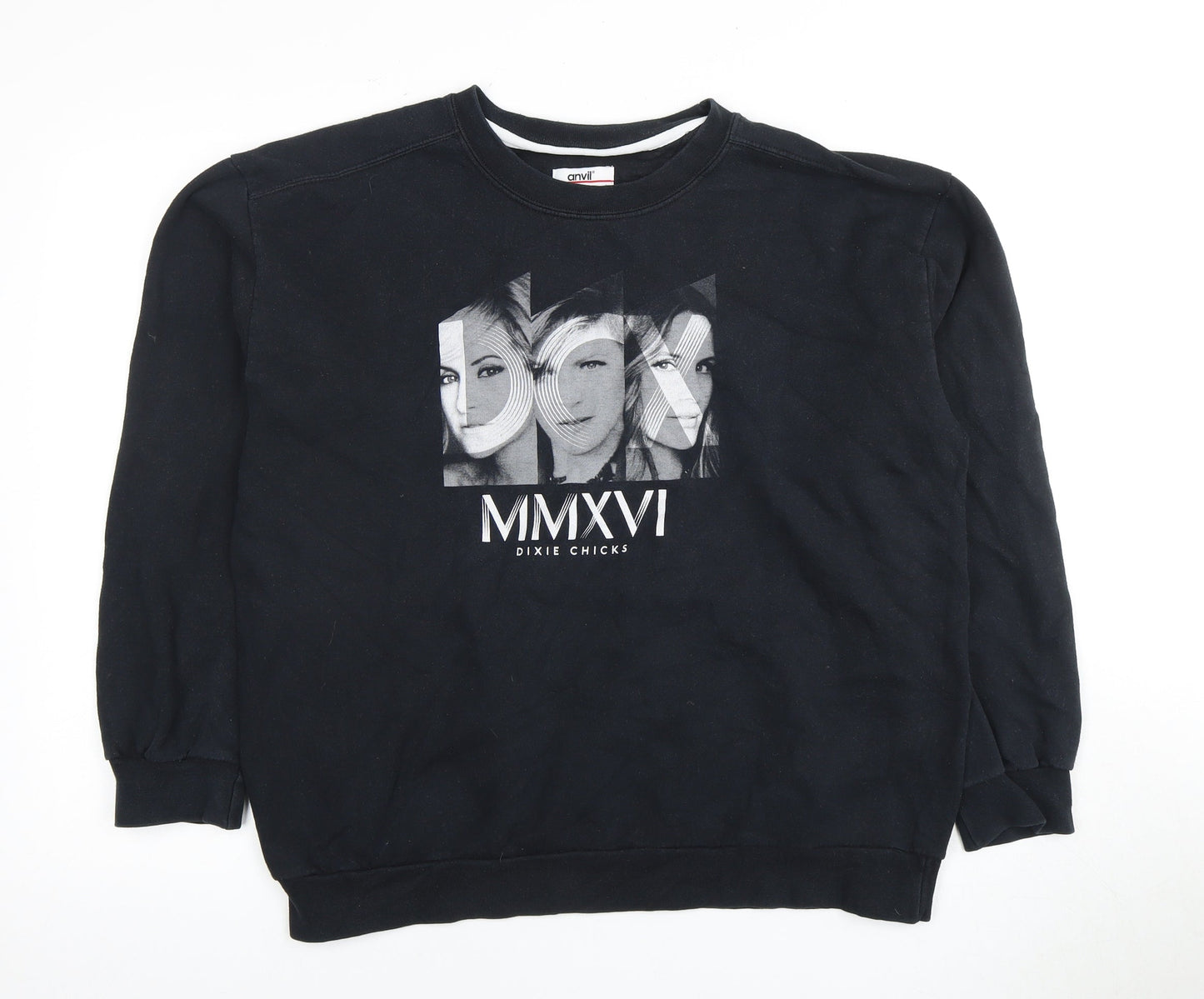 Anvil Men's Black Graphic Sweatshirt, Large