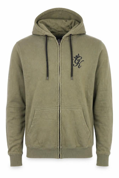 Mens UK Size S Gym King Green Full Zip Hoodie