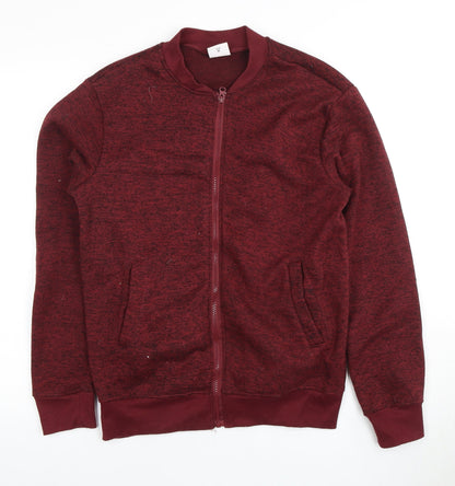 Mens UK Size S Lee Cooper Red Full Zip Sweatshirt