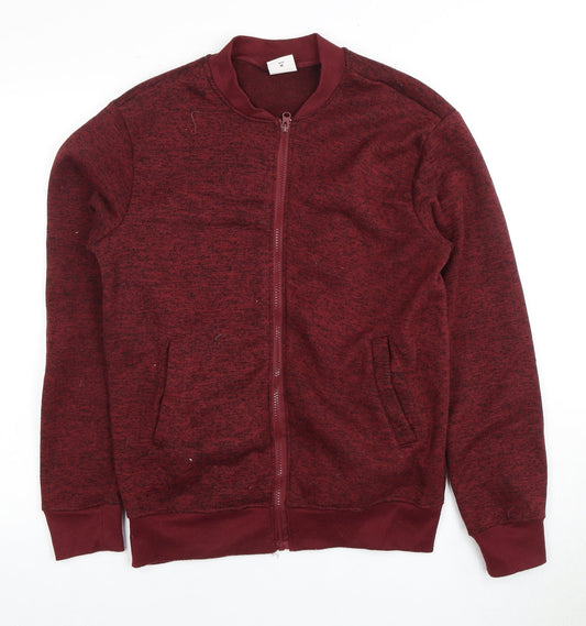 Mens UK Size S Lee Cooper Red Full Zip Sweatshirt