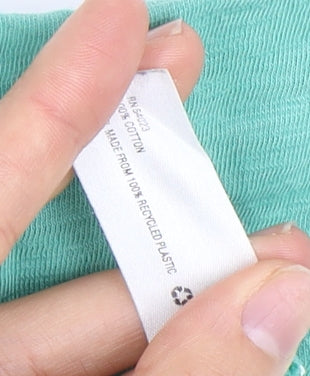 Gap Men's Green Striped Polo Shirt Size S