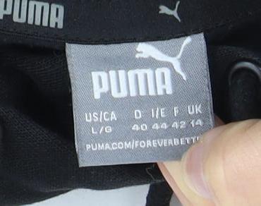Puma Unisex Black Hoodie, Size 12