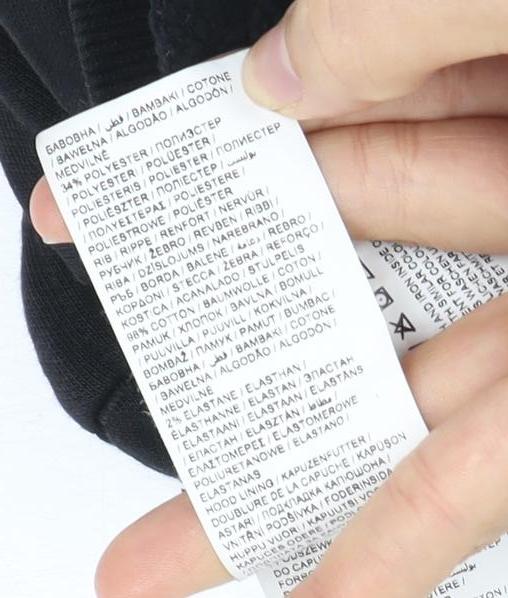 Puma Unisex Black Hoodie, Size 12