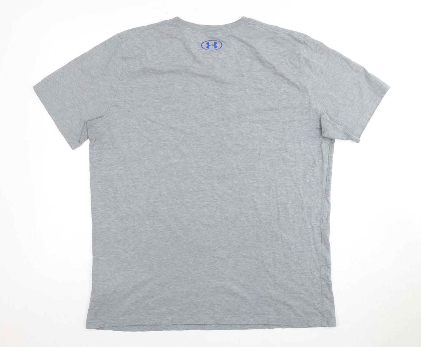 Under Armour Men's Grey Loose Fit T-Shirt, Size L, Graphic Logo