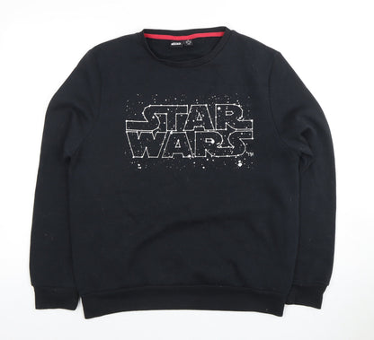 Unisex Adults UK Size M Star Wars Black Pullover Sweatshirt
