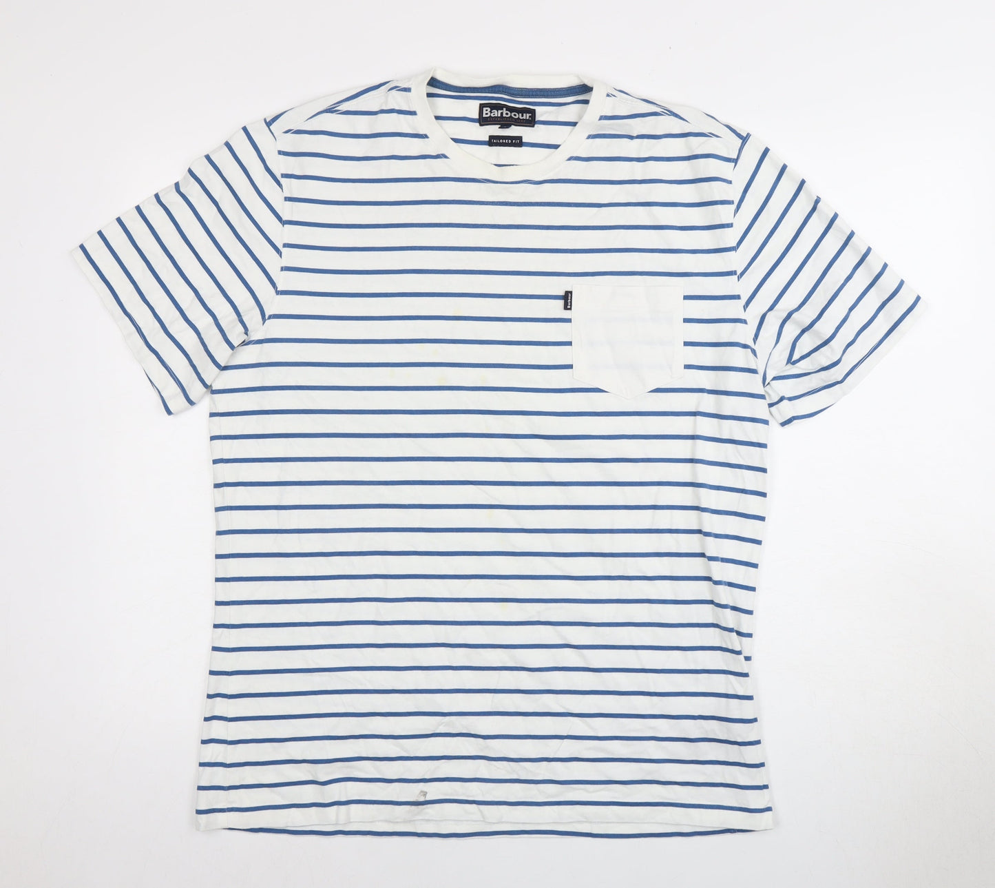 Barbour Men's Stripe T Shirt Blue XL