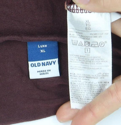 Womens UK Size XL Old Navy Brown Basic T-Shirt