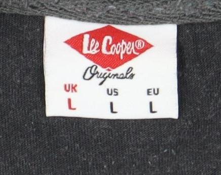 Lee Cooper Men's Grey Graphic Print T-Shirt L