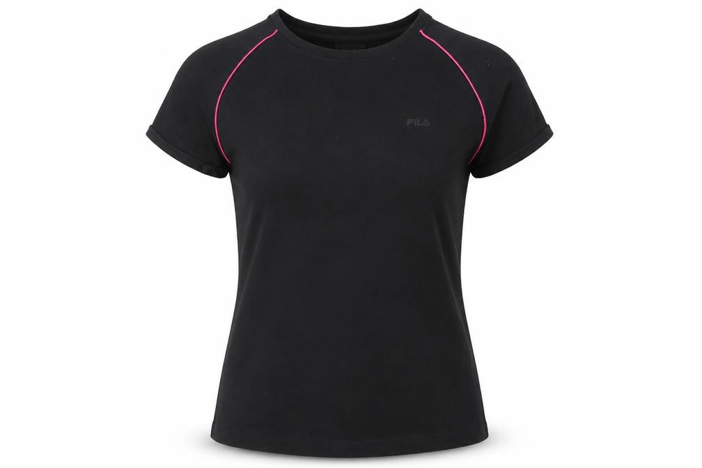 Womens UK Size L FILA Black Basic T-Shirt