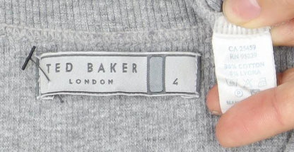 Ted Baker Men's Grey V-Neck T-Shirt, Size M