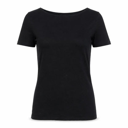 Womens UK Size S Oasis Black Basic T-Shirt