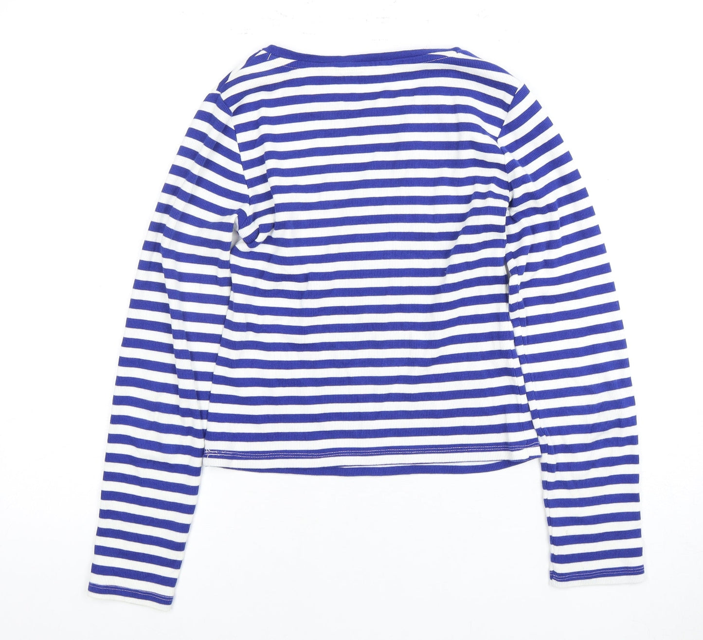 Mini Boden Girls Blue Striped Long Sleeve T-Shirt