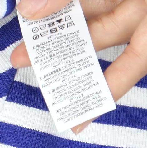 Mini Boden Girls Blue Striped Long Sleeve T-Shirt