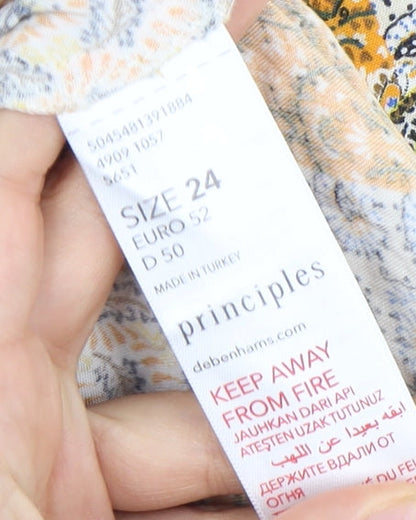 Principles Women's Multicoloured Paisley Skirt Size 24