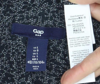 Gap Women's Black Floral Sleeveless Blouse Size 14