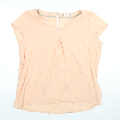 Womens UK Size 16 White Stuff Beige Basic Blouse