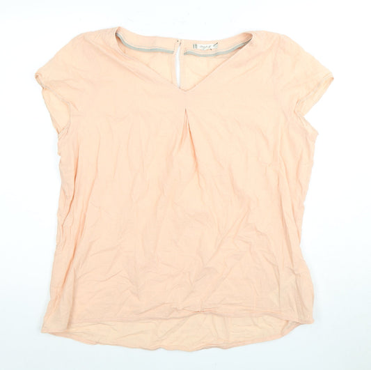 Womens UK Size 16 White Stuff Beige Basic Blouse