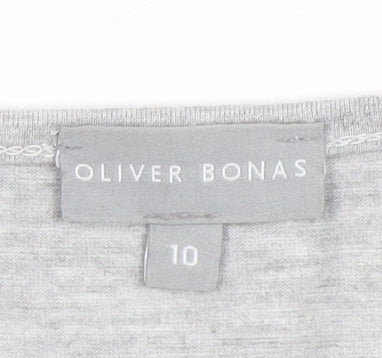 Womens UK Size 10 Oliver Bonas Multicoloured Basic T-Shirt