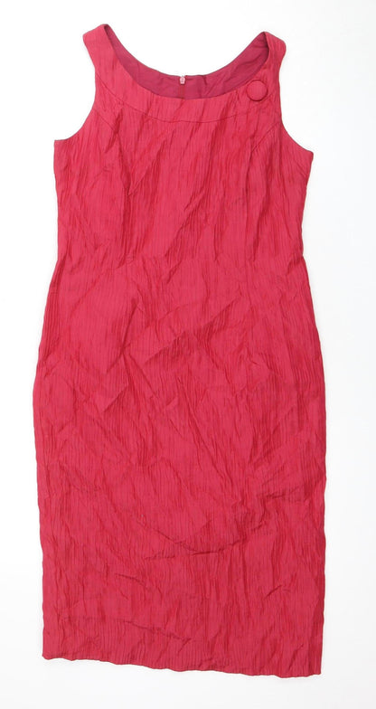 Minuet Red Sheath Dress Size 10 Sleeveless Round Neck