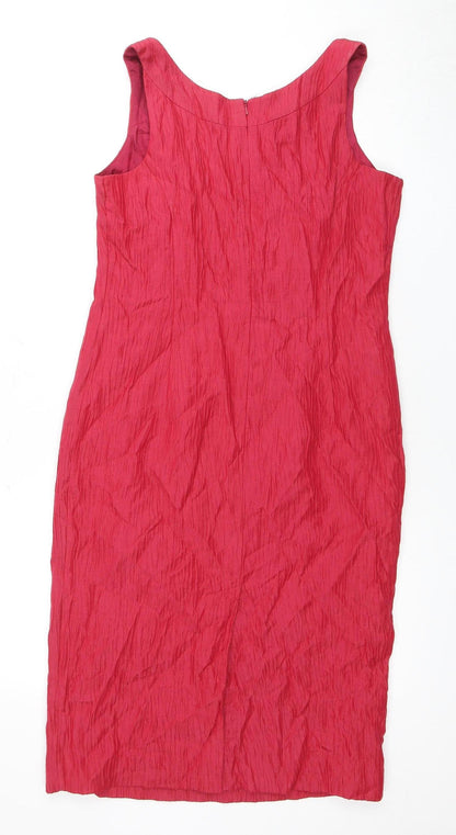 Minuet Red Sheath Dress Size 10 Sleeveless Round Neck