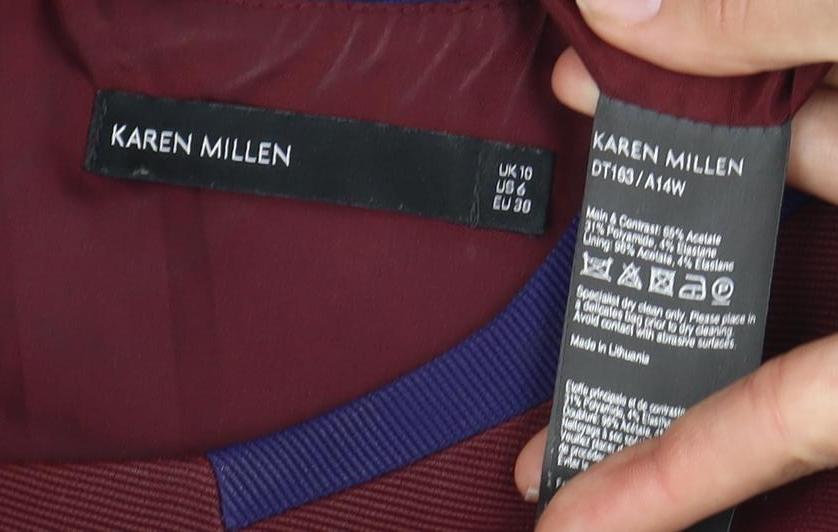 Karen Millen Women's Multicoloured Dress Size 10