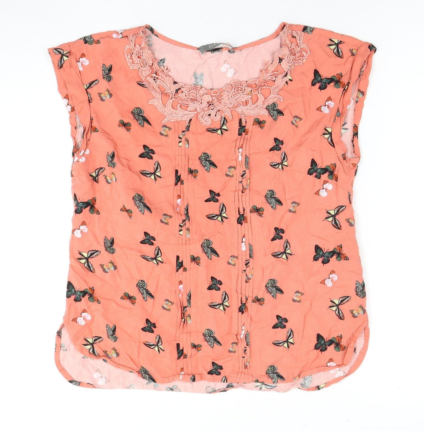 Womens UK Size 10 Oasis Pink Basic Blouse