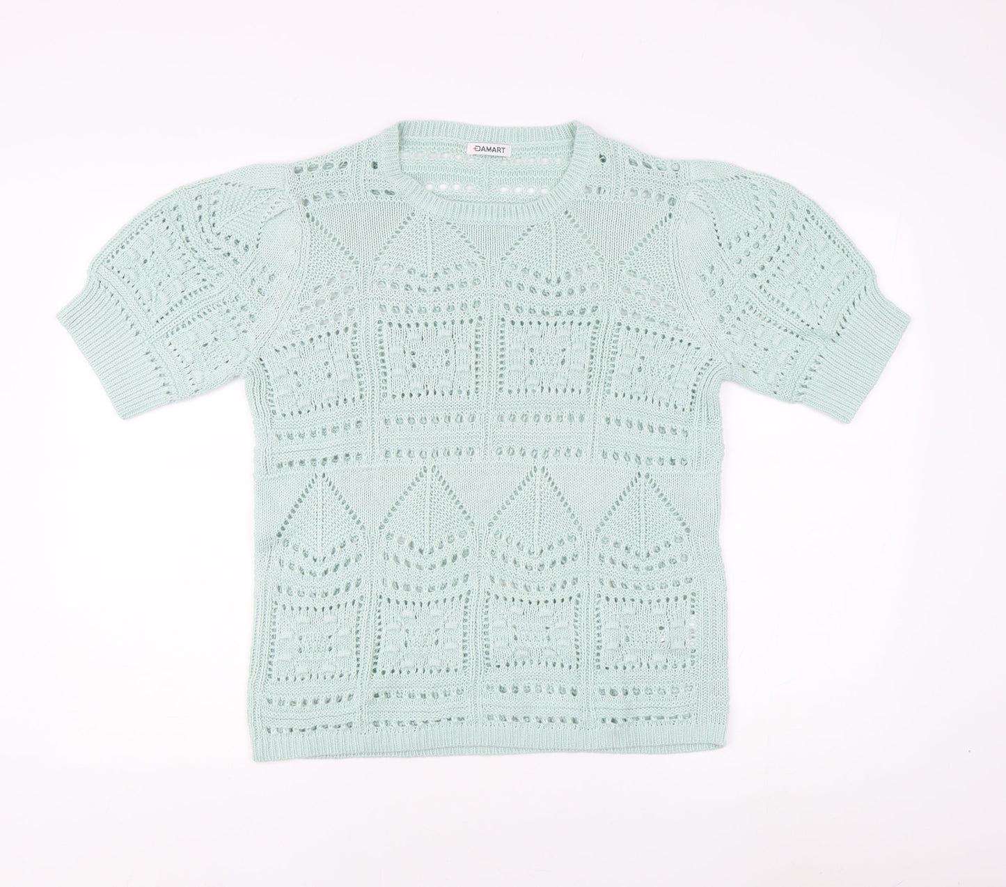 Damart Women's Green Acrylic Pullover Jumper