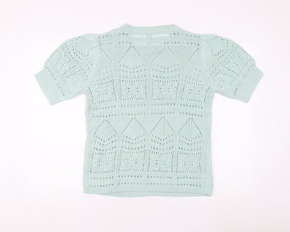 Damart Women's Green Acrylic Pullover Jumper