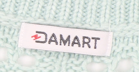 Damart Women's Green Acrylic Pullover Jumper