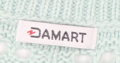 Damart Women's Green Acrylic Pullover Jumper