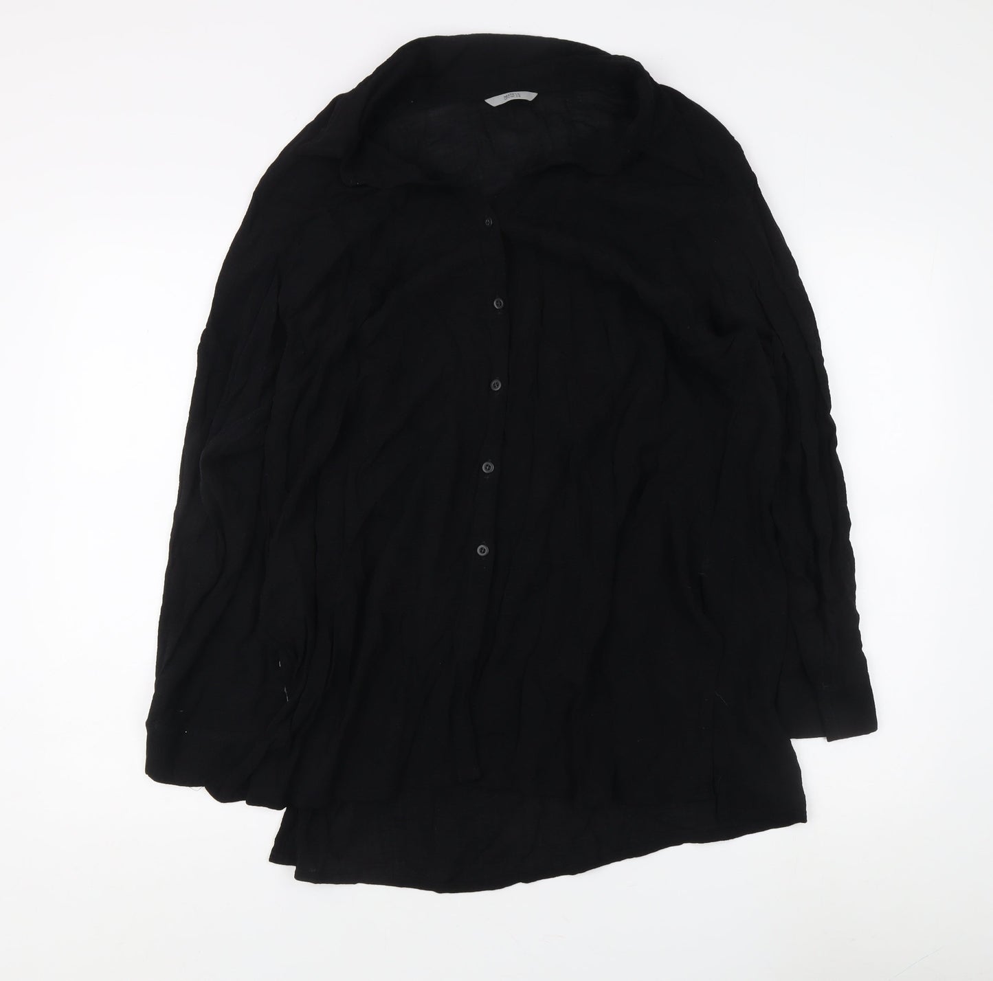 Womens UK Size 20 Marks and Spencer Black Basic Button-Up