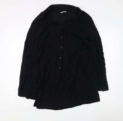 Womens UK Size 20 Marks and Spencer Black Basic Button-Up