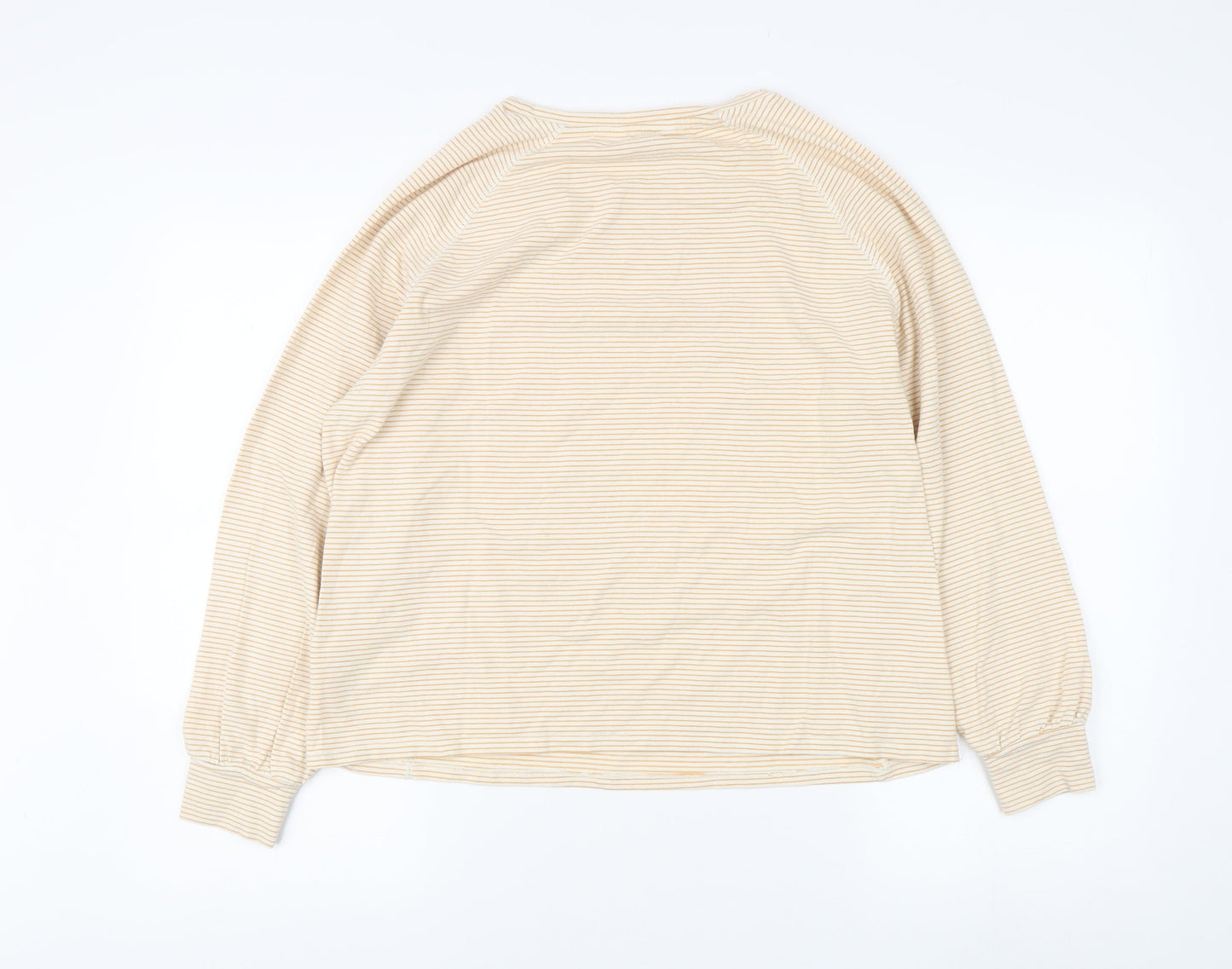 Next Women's Beige Striped Pullover Sweatshirt Size 12