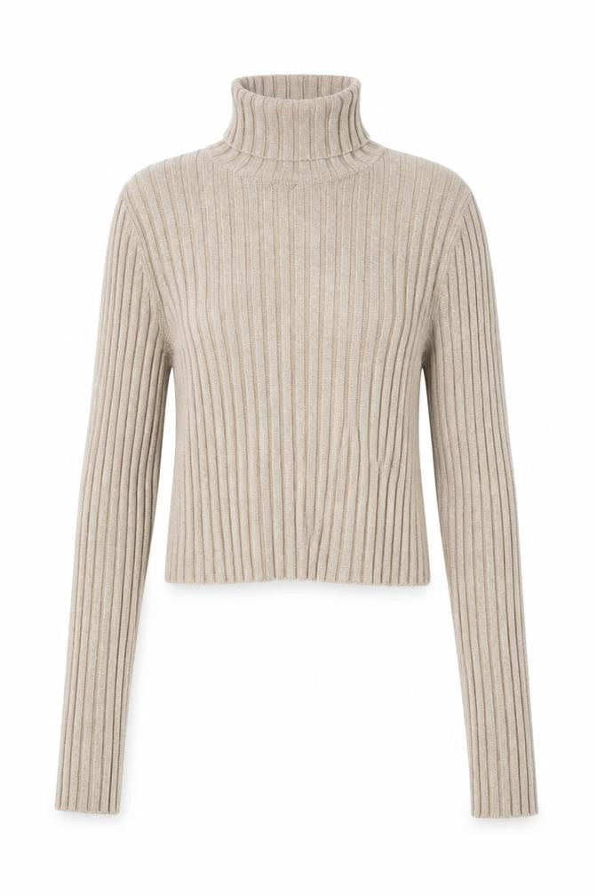 Womens UK Size S Bershka Beige Pullover Jumper