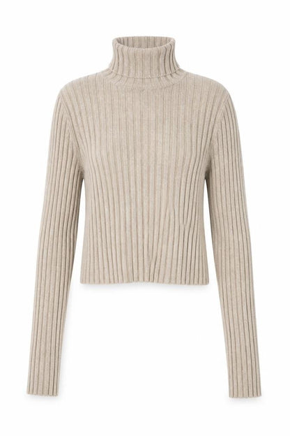 Womens UK Size S Bershka Beige Pullover Jumper