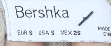 Womens UK Size S Bershka Beige Pullover Jumper