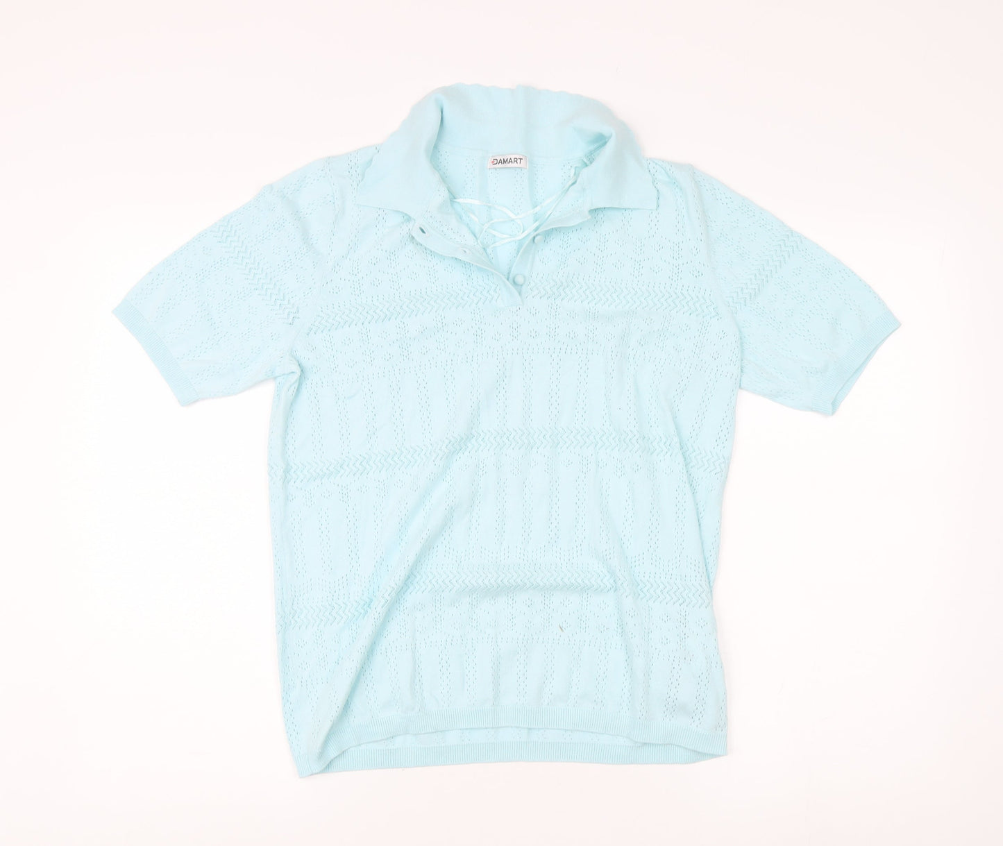 Damart Women's Blue Collared Jumper M 14/16