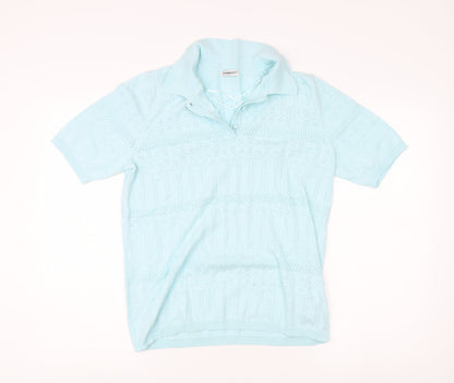 Damart Women's Blue Collared Jumper M 14/16