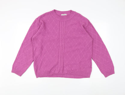 Womens UK Size 18-20 Berkertex Pink Pullover Jumper