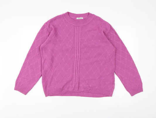 Womens UK Size 18-20 Berkertex Pink Pullover Jumper