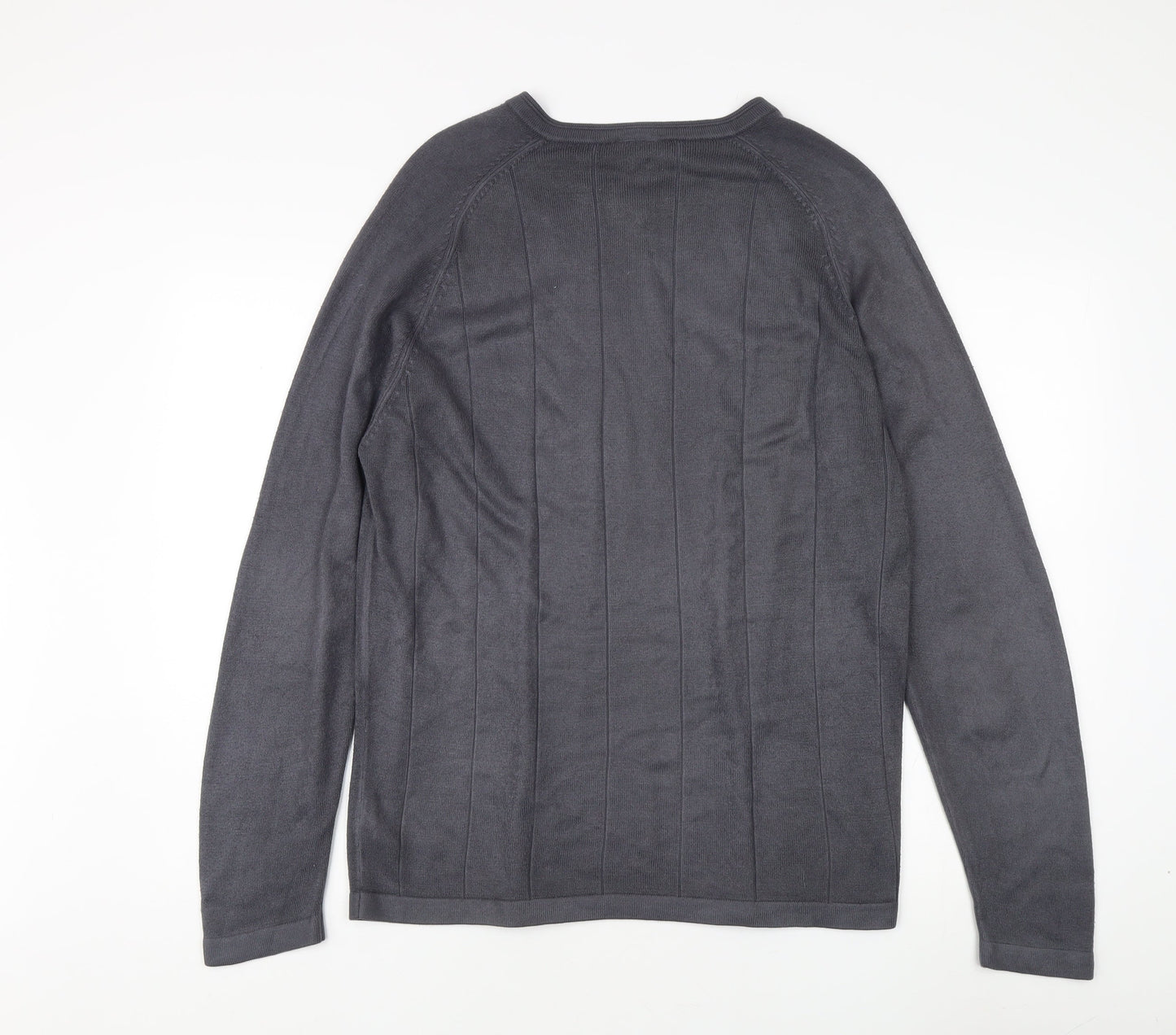 Next Men's Grey Pullover Jumper V-Neck M