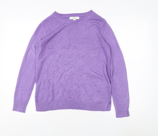 Womens UK Size 8 Marks and Spencer Purple Pullover Jumper