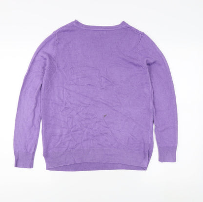 Womens UK Size 8 Marks and Spencer Purple Pullover Jumper