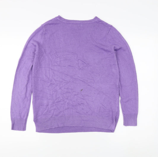 Womens UK Size 8 Marks and Spencer Purple Pullover Jumper