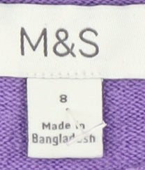 Womens UK Size 8 Marks and Spencer Purple Pullover Jumper