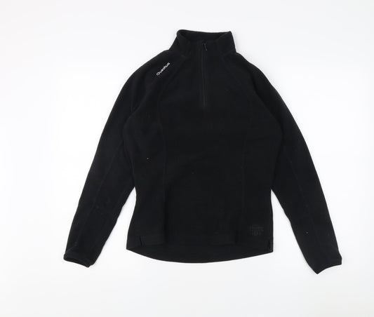 Unisex Adults UK Size XS Quechua Black Full Zip Sweatshirt