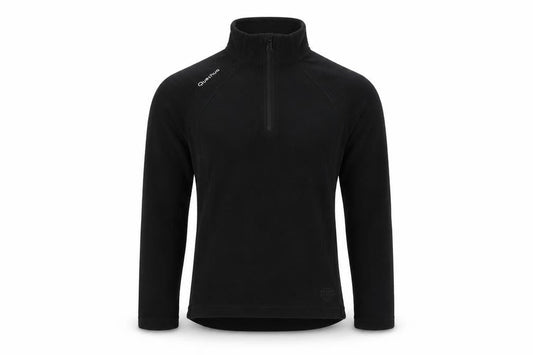 Front view of Quechua Black Fleece Zip Sweatshirt XS unisex