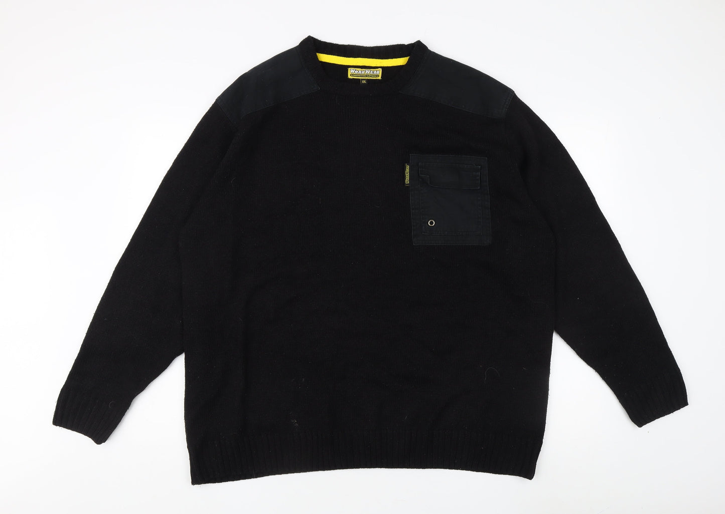 WorkWear Men’s XXL Black Pullover Jumper