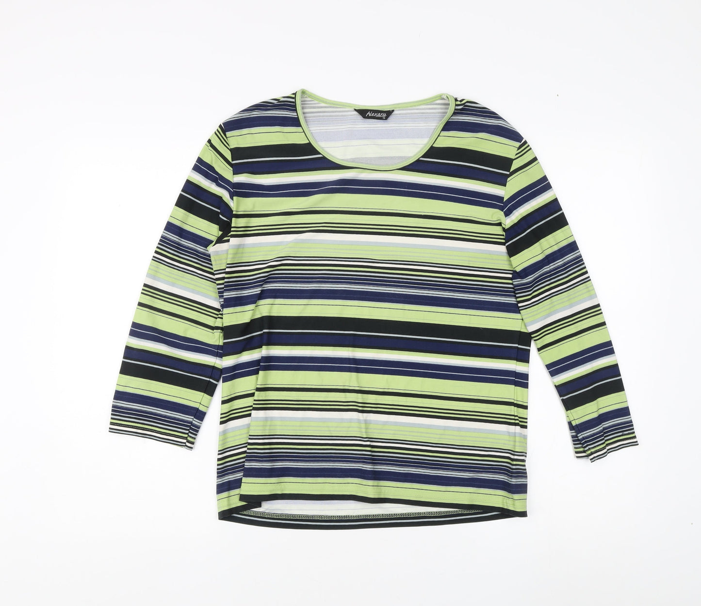 Womens UK Size 14 Alexara Multicoloured Basic T-Shirt